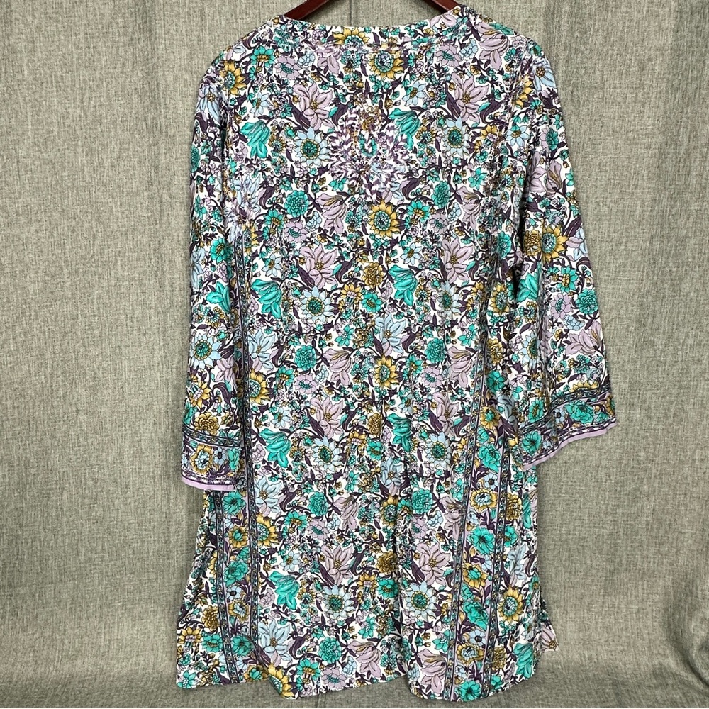 Soft Surroundings Multicolor Floral Swim Cover-Up - Picture 3 of 13